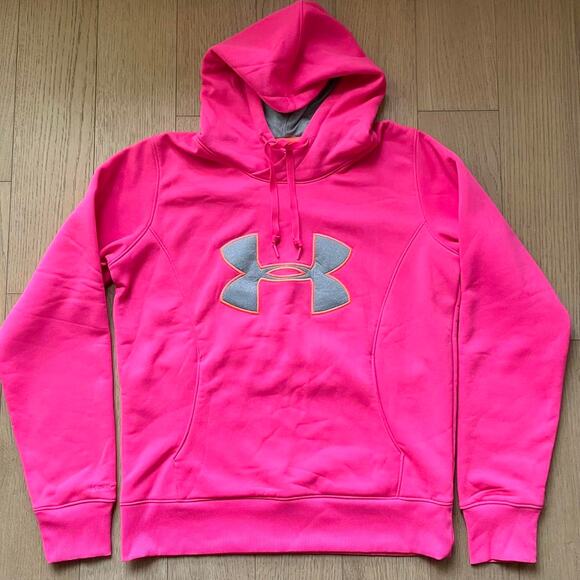 Under Armour bright pink fleece Hoodie NWT - Size S - Picture 1 of 5